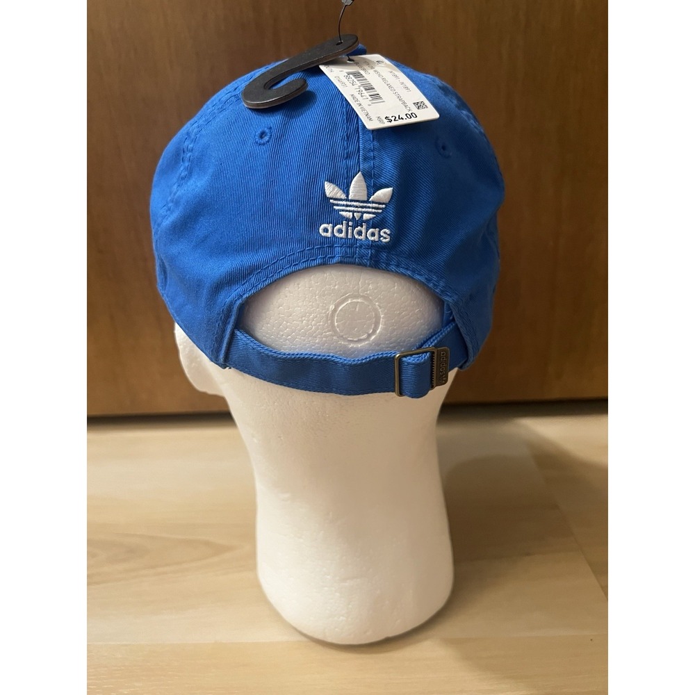 adidas Baseball Cap Youth Blue‎ 100% Cotton Relaxed Fit Adjustable Strapback Hat - Picture 5 of 9